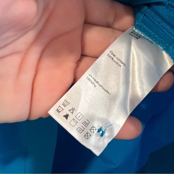 Urban Revivo blue structured shirt mini dress with cut out middle size 4 cotton - Picture 4 of 9